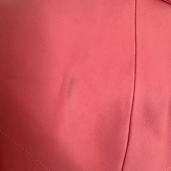Vintage Women's Pink Leather Jacket - Picture 6 of 6